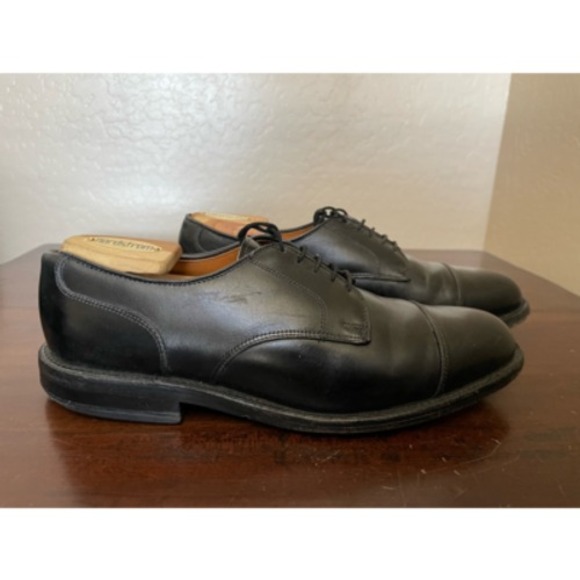 Allen Edmonds Mens Fairgate Oxford Dress Shoes Black Cap Toe Lace Up 9 D - Picture 1 of 7